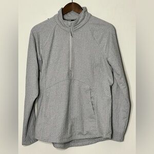 Kyodan Outdoor Gray Herringbone Quarter Zip Pullover Jacket Size XL